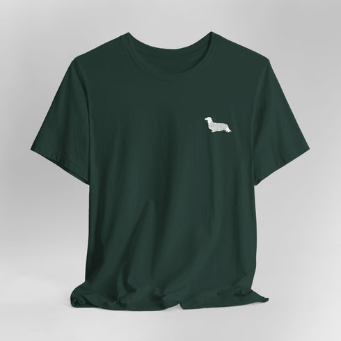 Longhaired Dachshund Mandala Tee - Dachshund Shirt for Women